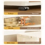 KAKA NEST 70cm Foldable Storage Cabinet With Wheels Durabox Plastic Wardrobe Kitchen Cabinet Organizer For Clothes Home - Image 2