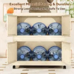 KAKA NEST 70cm Foldable Storage Cabinet With Wheels Durabox Plastic Wardrobe Kitchen Cabinet Organizer For Clothes Home - Image 7