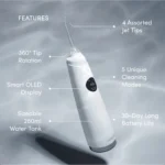 Zenyum Water Flosser Pro (White/Black/Pink) - Rechargeable, Dental Care, Water Resistant - Image 6