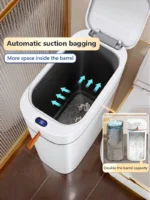 Joybos smart trash can N30 sensor switch rechargeable automatic packaging Automatic bagging office home kitchen bathroom living room - Image 4