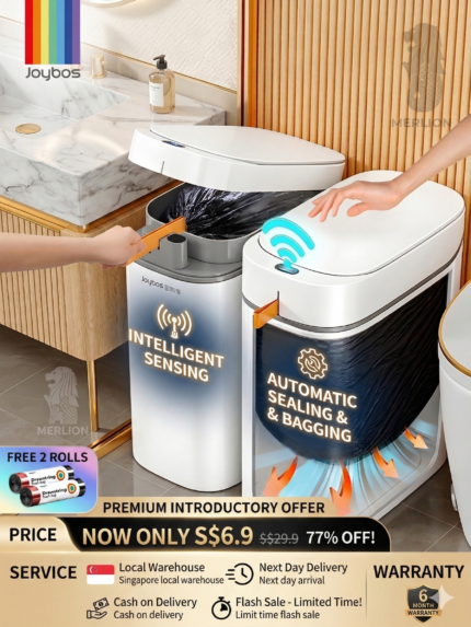 Joybos smart trash can N30 sensor switch rechargeable automatic packaging Automatic bagging office home kitchen bathroom living room