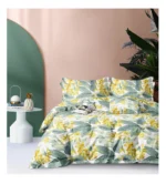 Silky-Smooth Fitted Bedsheet Set with Pillow & Bolster Case Included 4 Soft Breathable Material 360 Rubber Band Design for Comfortable Sleep - Image 6