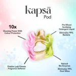 Kapsa Laundry Pods - 30 Capsules | 10-in-1 Detergent Fragrance Softener | 10X Cleaning Power | Stain & Odour Removal | Low Suds For Sensitive Skin | Top Load & Front Load Washer | Eco-Friendly - Image 10