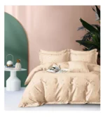 Silky-Smooth Fitted Bedsheet Set with Pillow & Bolster Case Included 4 Soft Breathable Material 360 Rubber Band Design for Comfortable Sleep - Image 7